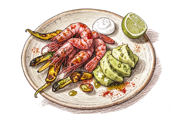 Crevettes à la Diabla au Air Fryer