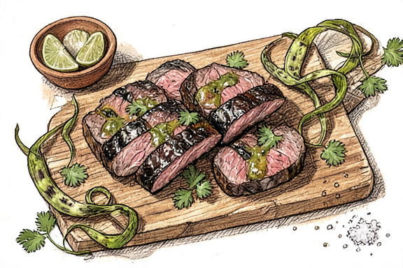 Carne Asada aux Nopales au Air Fryer