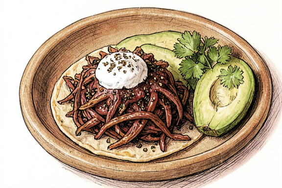 Tostadas Tinga de Poulet à la Friteuse à Air