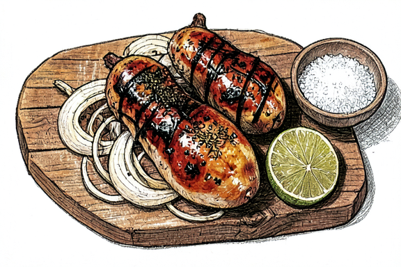 Pollo Asado à la friteuse à air avec oignons grillés