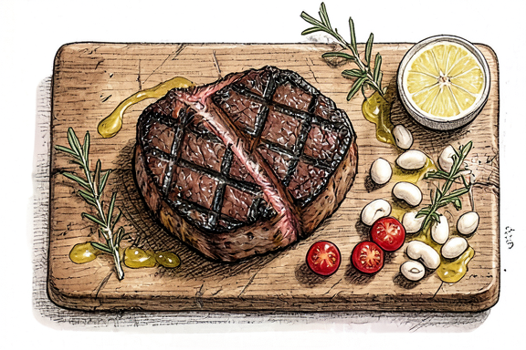 Bistecca alla Fiorentina aux haricots cannellini