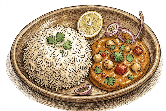Chana Masala au riz basmati