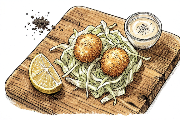 Kaki Fry (Beignets d'huîtres) avec quartiers de citron frits à l'air fryer