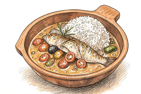 Pescado a la Veracruzana con Arroz