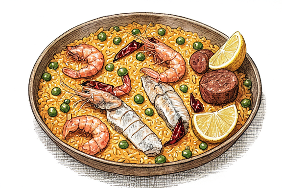 Paëlla aux fruits de mer