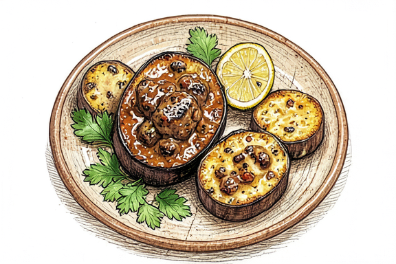 Kofta d'agneau turc à l'aubergine à l'air fryer